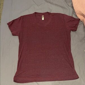 American Apparel Maroon Short Sleeve Tee